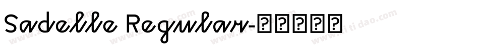 Sadelle Regular字体转换